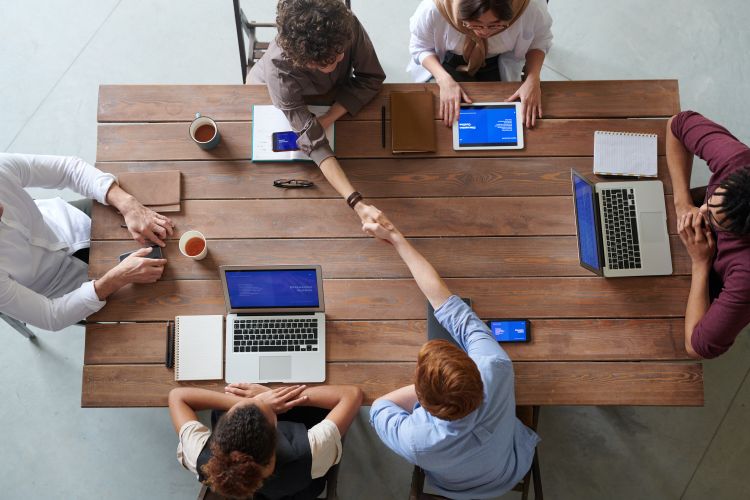 Focus group session in a modern office